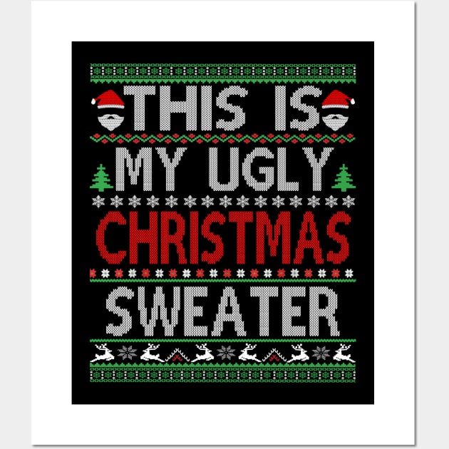 ugly sweater christmas 2024 Wall Art by Bagshaw Gravity